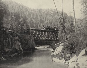 Bridge i Animas Canyon, Colorado (s/hvitt bilde) av American Photographer (after)