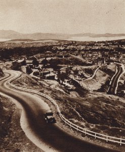 California: San Francisco fra Twin Peaks (s/hvitt bilde) av American Photographer (after)