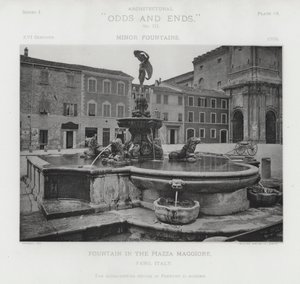 Fontene på Piazza Maggiore, Fano, Italia (s/hvitt bilde) av American Photographer (after)
