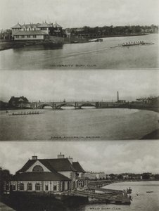 Harvard University: University Boat Club, Larz Anderson Bridge, Weld Boat Club (s/hv-bilde) av American Photographer (after)
