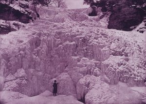 Hector Falls, Watkin's Glen, om vinteren (s/hvitt bilde) av American Photographer (after)