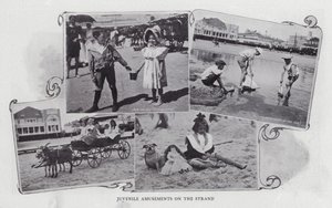 Juvenile Amusements on the Strand (s/hvitt-bilde) av American Photographer (after)