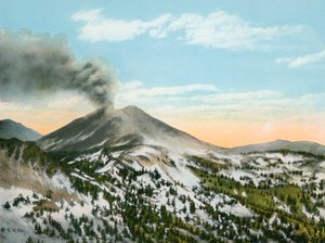 Mount Lassen i utbrudd (bilde) av American Photographer (after)