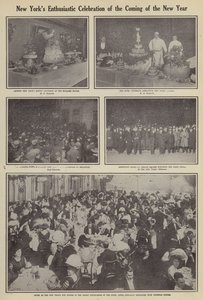 New Yorks entusiastiske feiring av det nye året som kommer (s/hvitt-bilde) av American Photographer (after)
