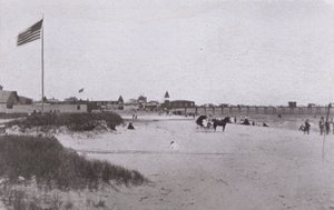 Old Orchard Beach, Maine: Strandscene (s/hvitt-bilde) av American Photographer (after)