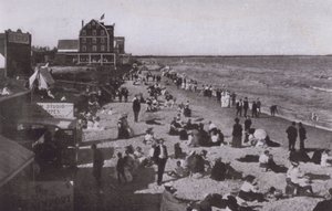 Old Orchard Beach, Maine: På stranden (s/hvitt bilde) av American Photographer (after)