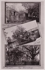 Gamle slavehytter; Gammel mølle; Ved porten; Eremitasjen (s/hvitt bilde) av American Photographer (after)