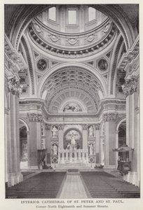 Philadelphia: Interior Cathedral of St Peter and St Paul, Corner North Eighteenth and Summer Streets (s/hv-bilde) av American Photographer (after)