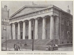 Philadelphia: United States Custom House, Chestnut and Fourth Streets (s/hv-bilde) av American Photographer (after)