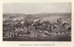 Pittsburgh: Carnegie Steel Works at Homestead, Pennsylvania (s/hvitt bilde) av American Photographer (after)
