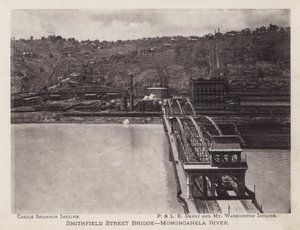 Pittsburgh: Smithfield Street Bridge, Monongahela River (s/hv-bilde) av American Photographer (after)