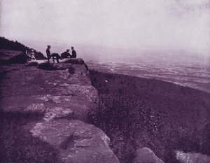 Prospekt fra toppen av White Mountains, New Hampshire (s/hv-bilde) av American Photographer (after)