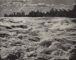 Rapids of Niagara over fossen (s/hvitt bilde) av American Photographer (after)
