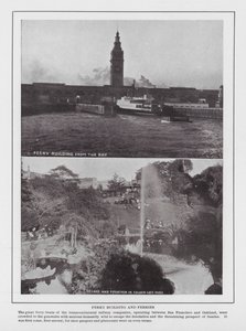 San Francisco: Ferry Building and Ferries (s/hvitt bilde) av American Photographer (after)