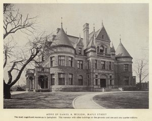 Springfield, Massachusetts: Hjemmet til Daniel B Wesson, Maple Street (s/hvitt-bilde) av American Photographer (after)