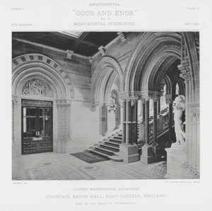 Trapp, Eaton Hall, nær Chester, England (s/hvitt-bilde) av American Photographer (after)