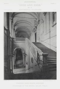 Trapp i Brera, Milano, Italia (s/h-bilde) av American Photographer (after)