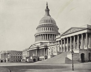 Hovedstadsbygningen i Washington (s/hvitt bilde) av American Photographer (after)