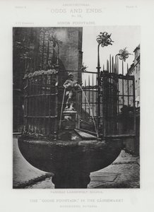 "Gåsefontenen," i Gansemarkt, Nürnberg, Bayern (s/hvitt-bilde) av American Photographer (after)