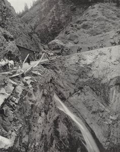 Tollgate Ouray og Silverton Toll Road (s/hvitt bilde) av American Photographer (after)