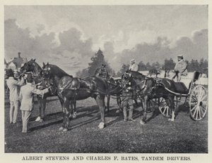 Albert Stevens og Charles F Bates, Tandem-sjåfører (s/hvitt-bilde) av American Photographer