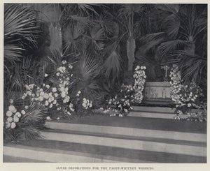 Alterdekorasjoner for Paget-Whitney-bryllupet (s/hvitt-bilde) av American Photographer