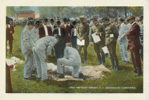Amerikansk kullgruvedrift: Førstehjelpslagkonkurranse, amerikanske tjenestemenn til stede (fargefoto) av American Photographer