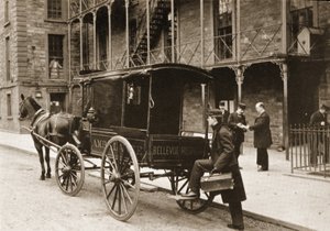 En ambulanse ved Bellevue Hospital, New York City, 1896 av American Photographer