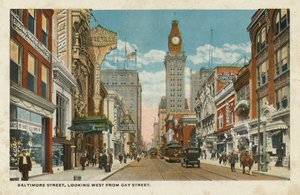Baltimore Street, sett vestover fra Gay Street (fargefoto) av American Photographer