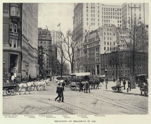 Begynnelsen av Broadway i 1899 (s/hvitt-bilde) av American Photographer