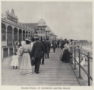 Boardwalk ved Richmond (South) Beach (s/hvitt bilde) av American Photographer