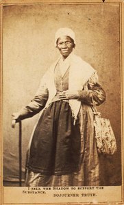 Carte de visite av Sojourner Truth, 1864