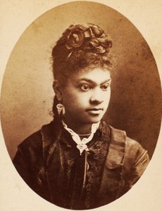 Carte de visite av ung afroamerikansk kvinne, ca. 1870