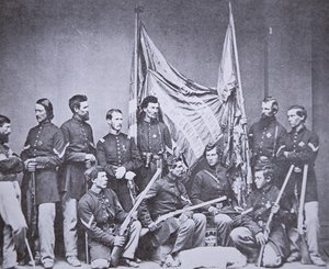 Fargefest til det 7. Illinois-infanteriet (s/hvitt-bilde) av American Photographer