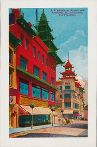 Grant Avenue og California Street, Chinatown, San Francisco (fargebilde) av American Photographer
