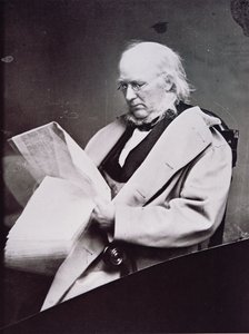 Horace Greeley (1811-72) (s/hvitt-bilde) av American Photographer