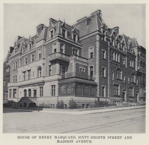 House of Henry Marquand, Sixty-Eighth Street og Madison Avenue (s/hv-bilde) av American Photographer