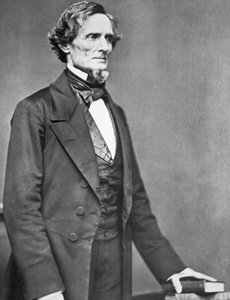 Jefferson Davis (1808-89) (s/hvitt-bilde) av American Photographer