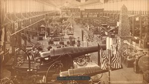Krupps Guns, tysk utstilling, Centennial International Exhibition, Philadelphia, 1876 (sølvalbumintrykk) av American Photographer