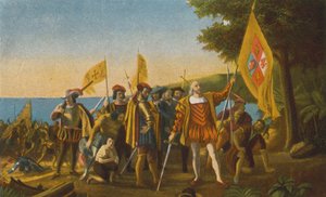 Columbus#39; landgang på San Salvador av American Photographer