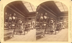 Minnehallen, Amerikansk avdeling, Centennial International Exhibition of 1876, Philadelphia (stereoskopisk trykk) av American Photographer