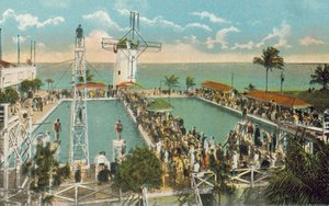 Miami, Florida, ca. 1925: Svømmebassenget ved Miami Beach Casino (fargefoto) av American Photographer