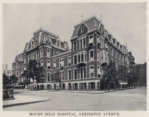 Mount Sinai Hospital, Lexington Avenue (s/hvitt bilde) av American Photographer