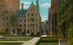New Haven, Connecticut: Bingham Hall og Connecticut Hall, Yale University (fargebilde) av American Photographer