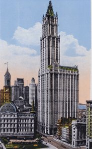 New York: Woolworth-bygningen (fargefoto) av American Photographer
