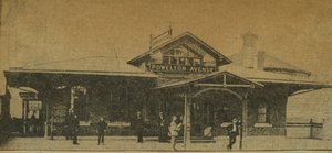 Avisutklipp: Powelton Avenue Station, Pennsylvania, USA, 1896 (fotografisk trykk) av American Photographer