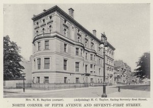 North Corner of Fifth Avenue og Seventy-First Street (s/hvitt bilde) av American Photographer