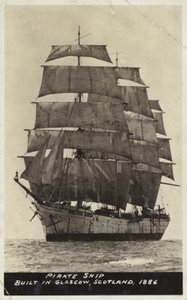 Piratskip, bygget i Glasgow, Skottland, 1886 av American Photographer