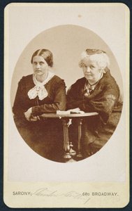 Portrett av Elizabeth Cady Stanton (1815-1902) og Susan B. Anthony (1820-1906), ca. 1880 av American Photographer