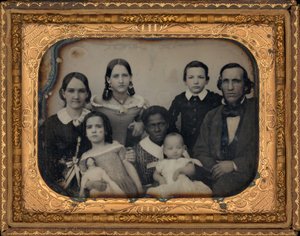 Portrett av en familie, 1860-tallet (foto) av American Photographer